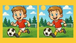 Spot 3 Differences: Can You Find the Hidden differences in This Football Scene in 15 Seconds?