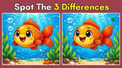 Spot the Difference Challenge: Can You Find the 3 Hidden Changes in the Fish Pictures in 12 Seconds