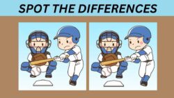 Spot 3 Differences: Find the 3 Differences in This Baseball Image!